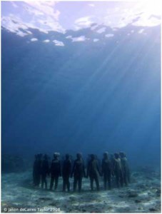 An underwater sculpture by Jason de Caires Taylor