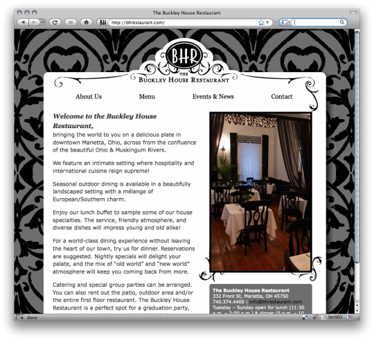 Screen Shot of bhrestaurant.com