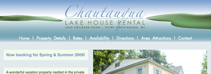 Chautauqua Lake House Website